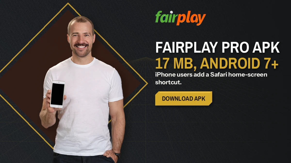 Player holding an Android phone while the FairPlay Pro installer finishes