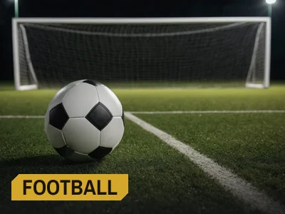 Football at the penalty spot on the FairPlay Pro football tile
